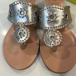 EEUC worn once Jack Rogers Platinum wedge sandals size 7.5